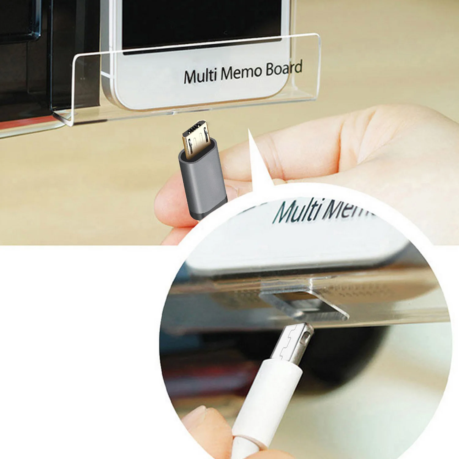 Self-Adhesive Remind Memo Pad Phone Charging Holder Pc Computer Side Screen Message Memo Board Acrylic