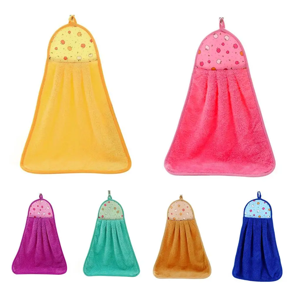 Bathroom Kitchen Absorption Hand Towel Soft Plush Hanging Wipe Bathing Towel High Quality Small Towel Face Towel