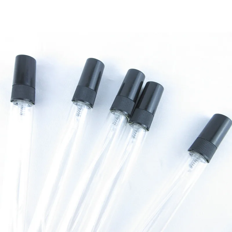 50/100PCS 2ML 3ML 5ML 10ML Schwarz Tragbare Glas Parfüm Flasche Leere Nachfüllbare Flasche kosmetik Flasche Probe Dünne Glas Fläschchen – Detail 8