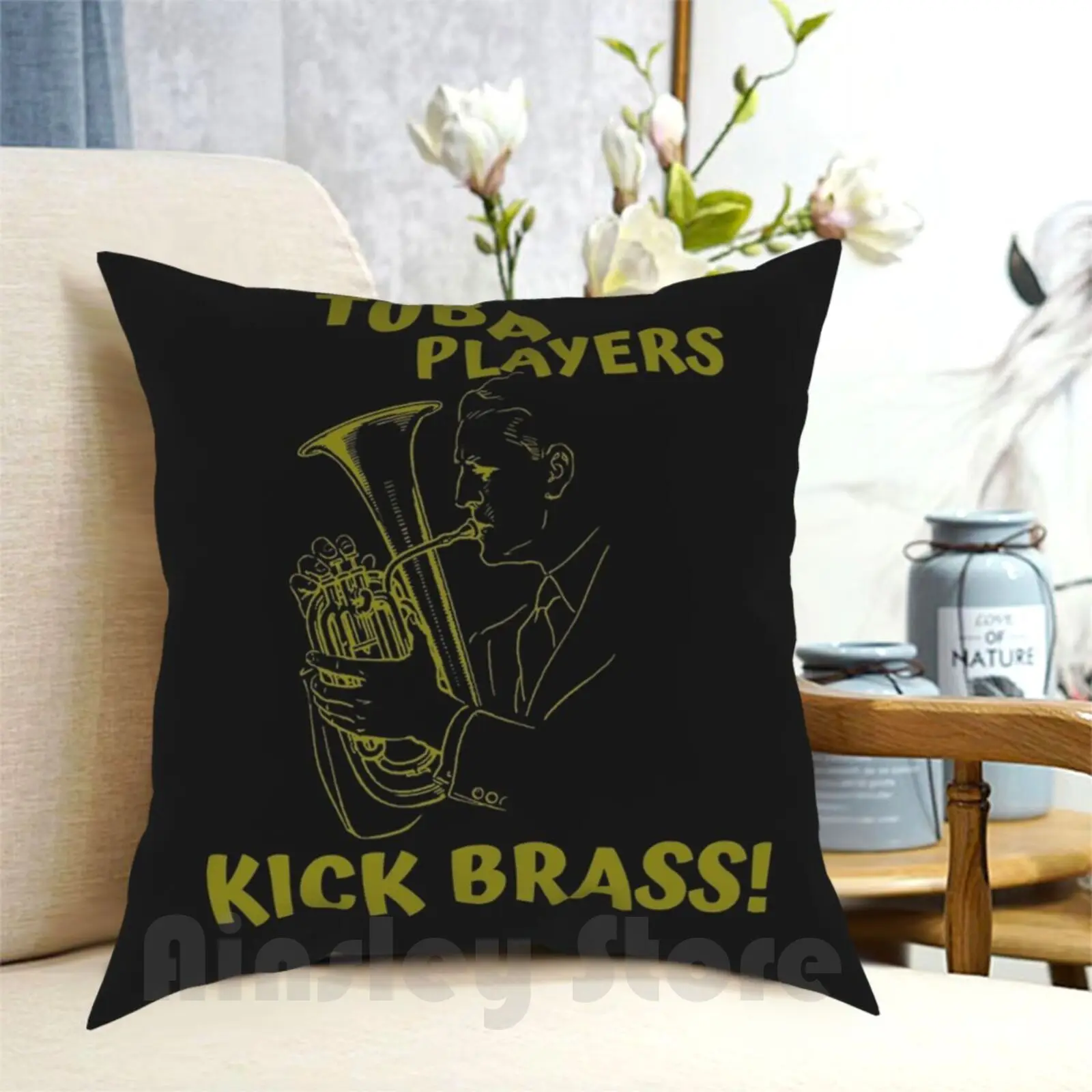 

Tuba Players Kick Brass Pillow Case Printed Home Soft Throw Pillow Tuba Music Musician Marching Band Brass Band Band