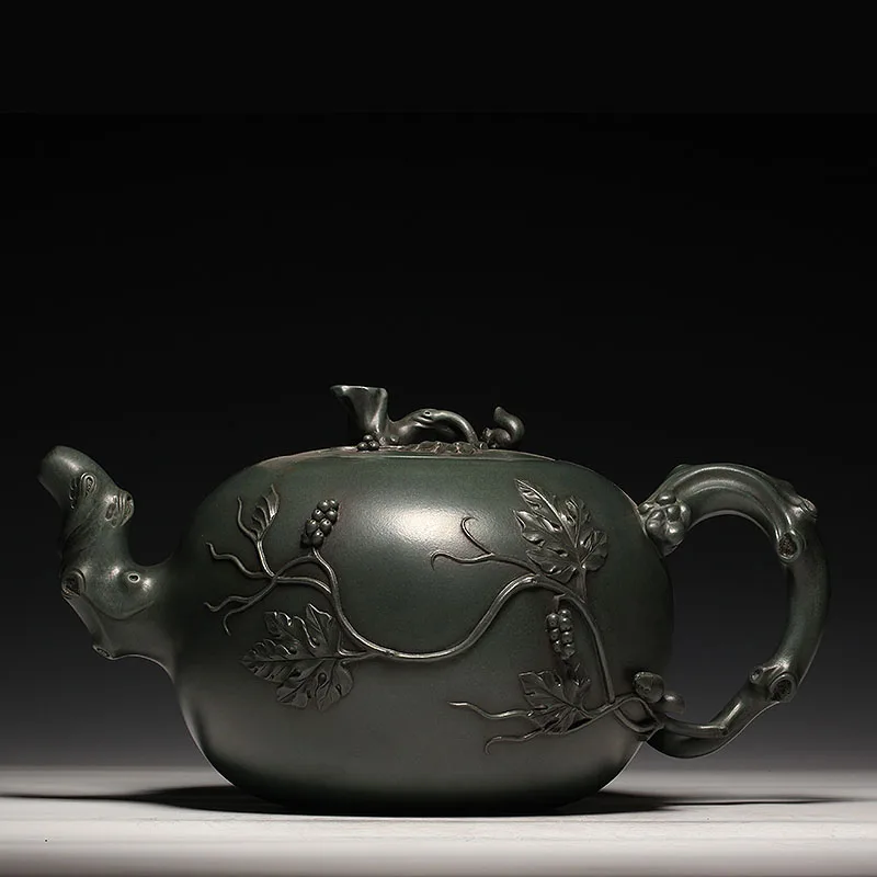 

|violet arenaceous a factory old pot of zhu can chlorite big product squirrel grapes pot of the republic of China