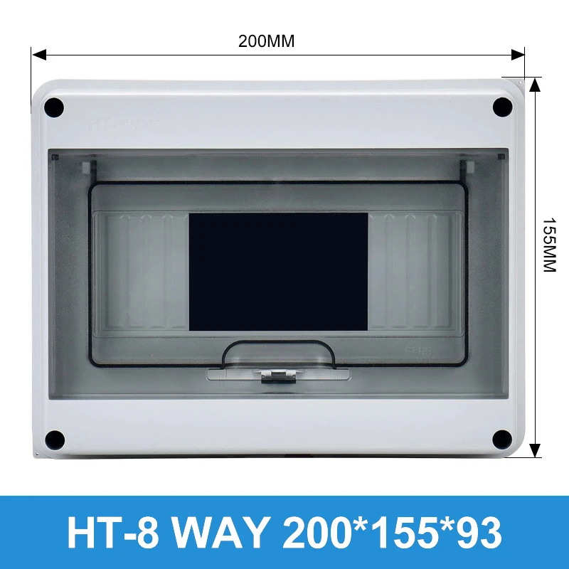 Waterproof Distribution Box 2/3/5/8/12/15/18/24 Ways Outdoor Electrical Circuit Breaker MCB Power Plastic Junction IP65 Wire Box