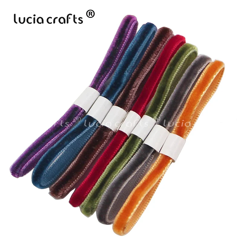 Lucia Crafts 10 ярдов 3 мм бархатная лента для волос бант Сделай Сам Декор чокер в подарок упаковка ремесло швейный материал T0704