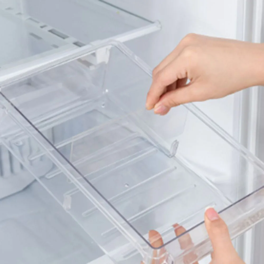 Fridge Organizer Storage Rack Fridge Freezer Shelf Pull-out Refrigerator Storage Box Food Preservation Partition Container