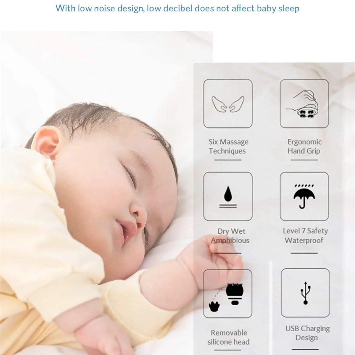 Electric Head Massager Deeply Tissue Kneading for Body Massage Imitate Four-Finger Kneading Release for Hair Care Cat Massager