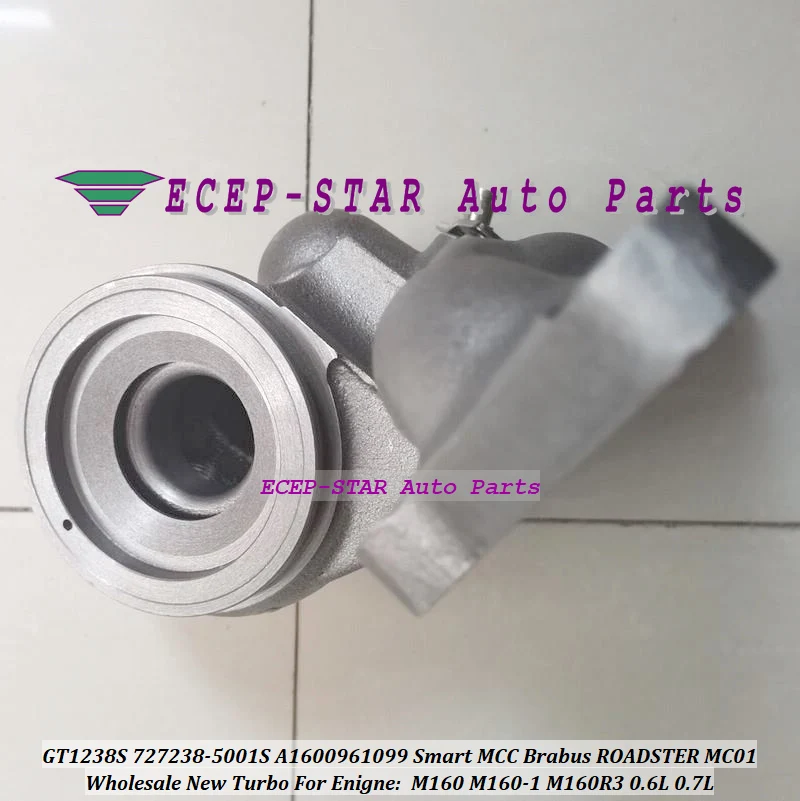 Turbine Housing of GT1238S 727238 727238-5001S A1600961099 727238-0001 For Smart MCC Brabus Roadster MC01 2003- 0.7L M160-1 82HP
