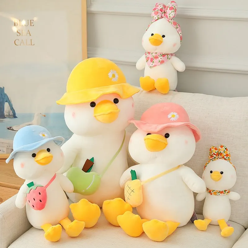 Cute 30cm Soft Go to School Duck Plush Toy Stuffed Animals Soothing Playmate Kids Toys Pillow Christmas Birthday Gifts