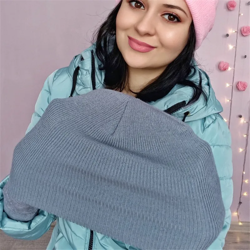 Neue Winter Gestrickte Hut für Jungen Mädchen Frauen Männer Unisex Warme Outdoor Herbst Häkeln Kinder Mützen Einfarbig Baby Mütze – Detail 4