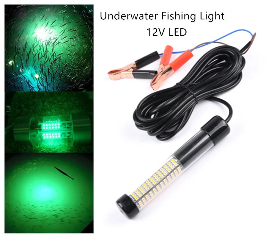 

12V 180LED 1000Lumens Lure Bait 10W Night Fishing Finder Lamp Light shads fishing LED boat fishing Deep Drop Underwater Light