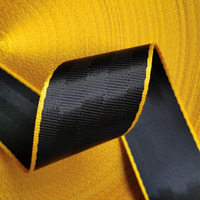 Black-Yellow 3.6M Car Seat Belt Webbing Universal Car Personalized Modification Seat Belt Webbing Car Accessories 3.6M*4.8CM*1CM