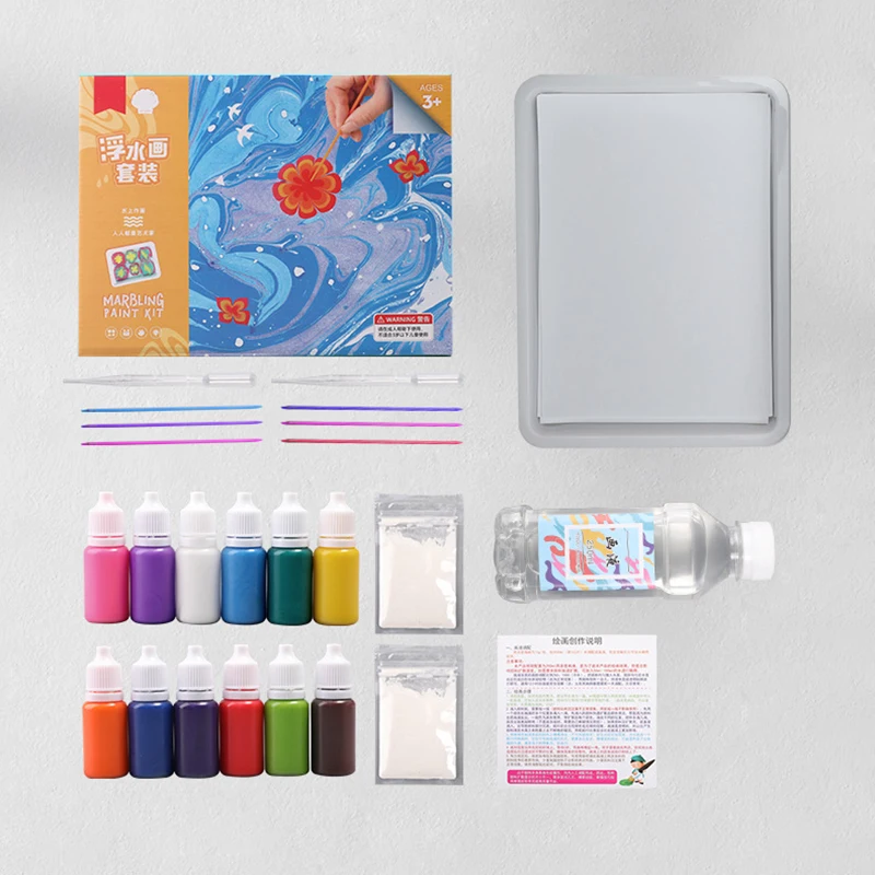 Floating Painting Kit Diy Marbling Extended Shadow Color Graffiti Art Tool Creative Children Water Material