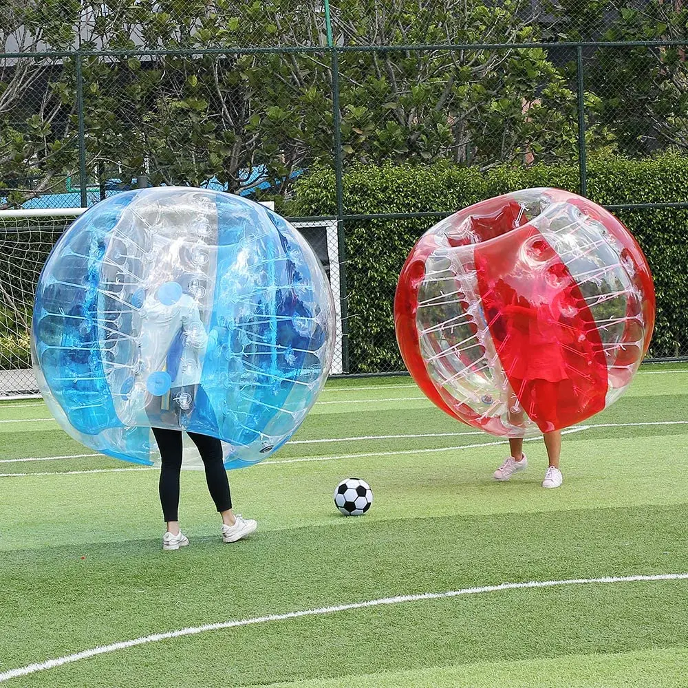 HIBADOU Air Bubble Soccer Zorb Ball, 1.5m Inflatable Football, 100% TPU Material