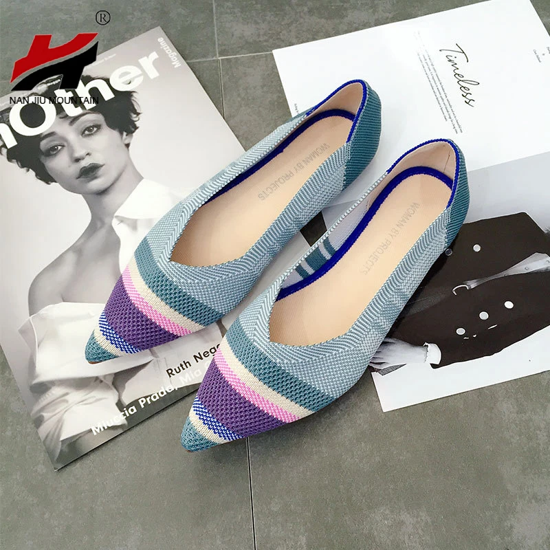 Simple Flat Shoes Women Comfortable Latex Insole Casual Shoes Candy Colors Pointed Single Shoes