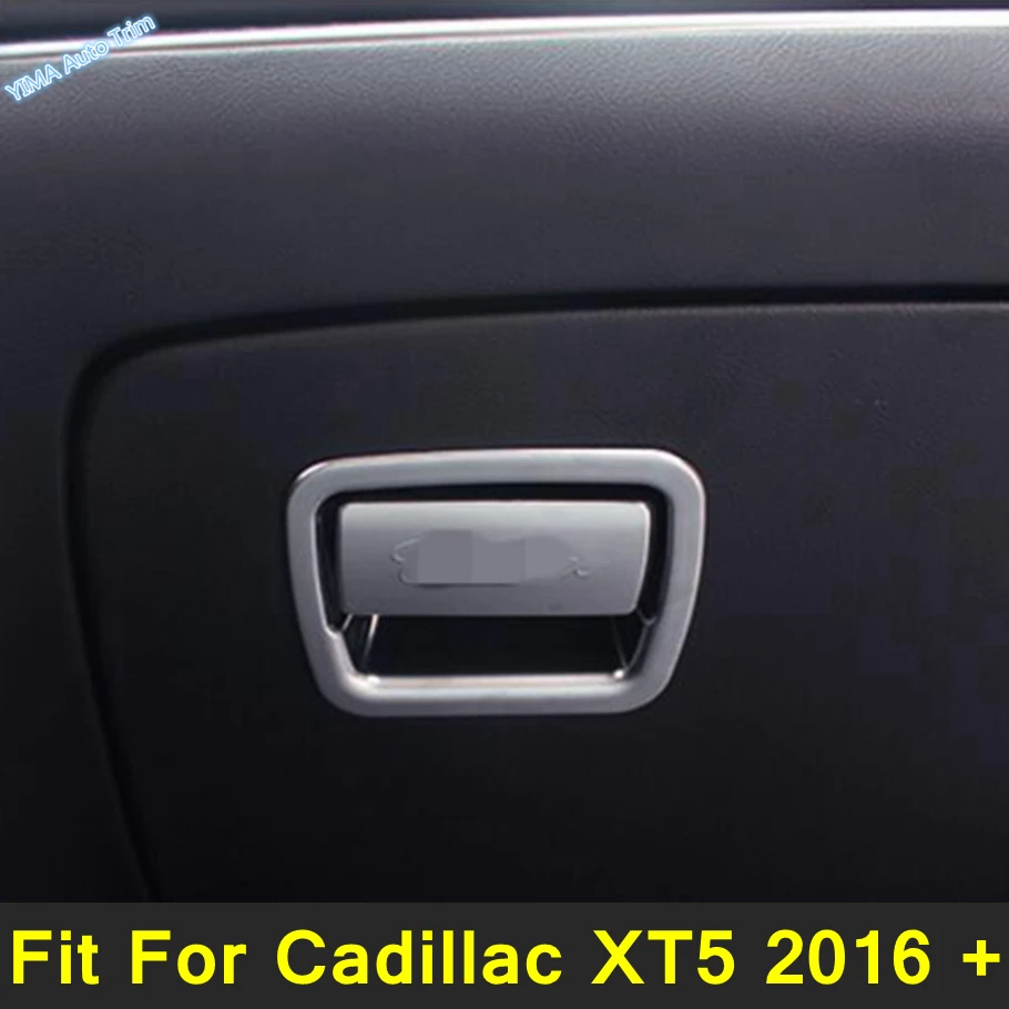 

Copilot Glove Storage Box Handle Buckle Cover Molding Trim 2 Pcs Fit For Cadillac XT5 2016 - 2022 Matte Modification Accessories