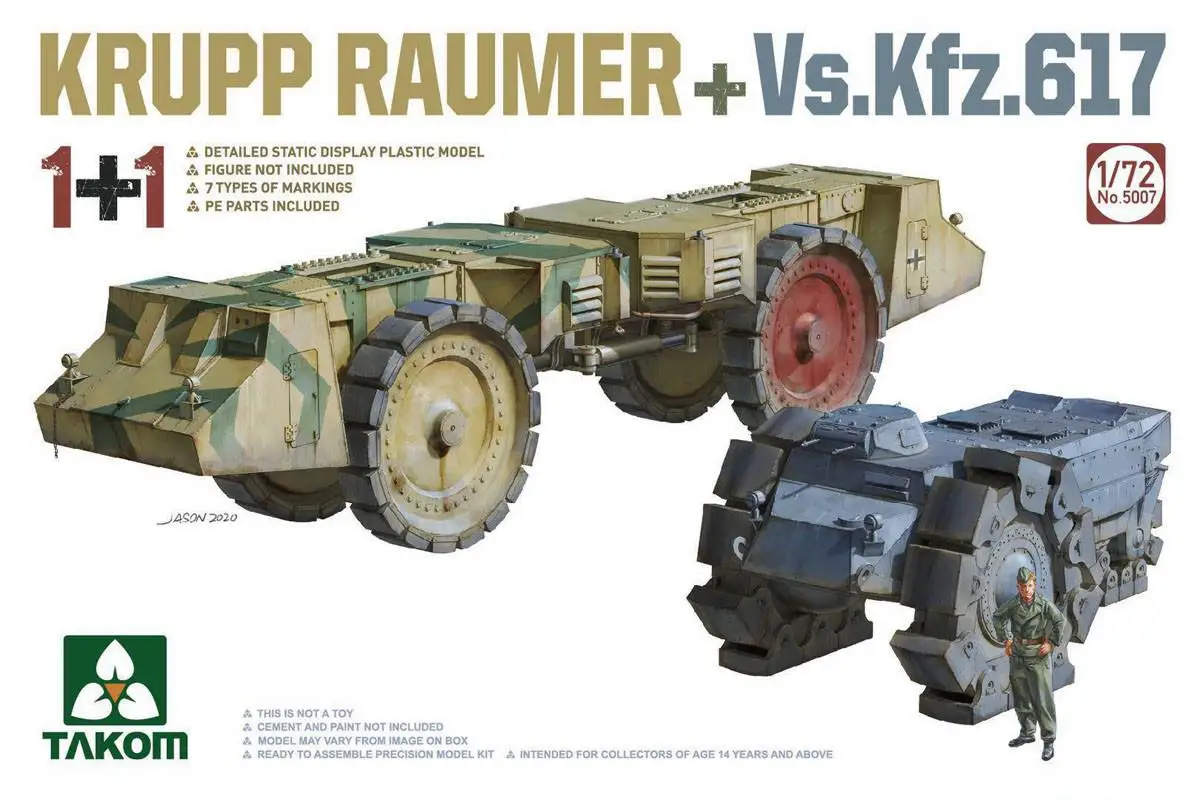 

Takom 5007 1/72 scale KRUPP RAUMER+VS.KFZ.617 1+1