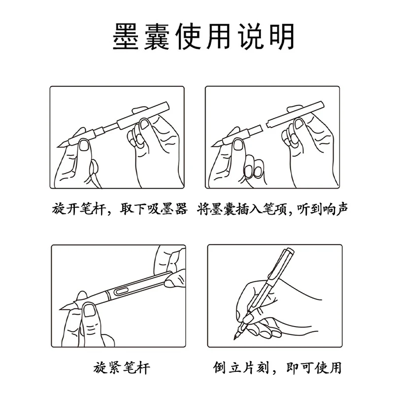 Jinhao-recargas de tinta de pluma estilográfica de alta calidad, diámetro de 2,6mm, 3,4mm, suministros de oficina, papelería internacional