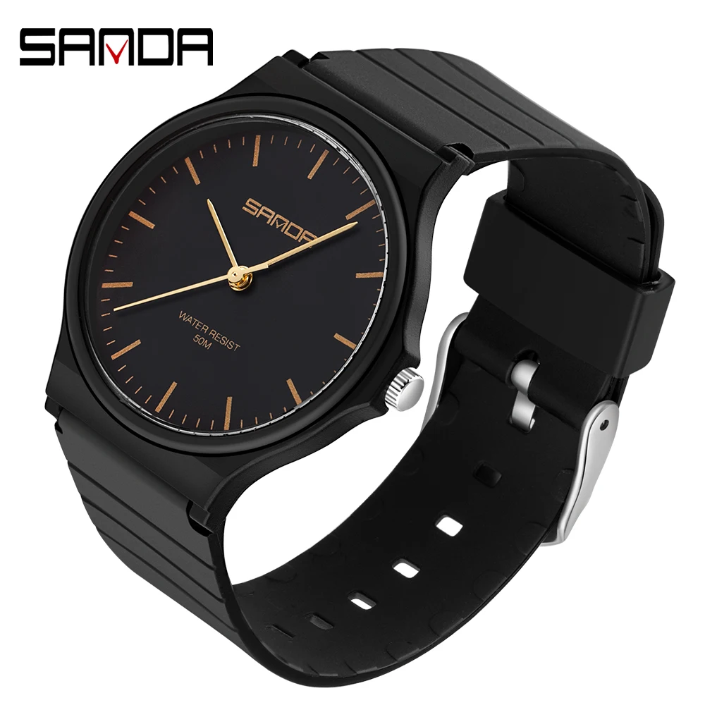 Fashion Sanda Brand Waterproof Simple Watches Women Student Unisex Watch Ladies Clock Female Relogio Feminino Reloj Mujer