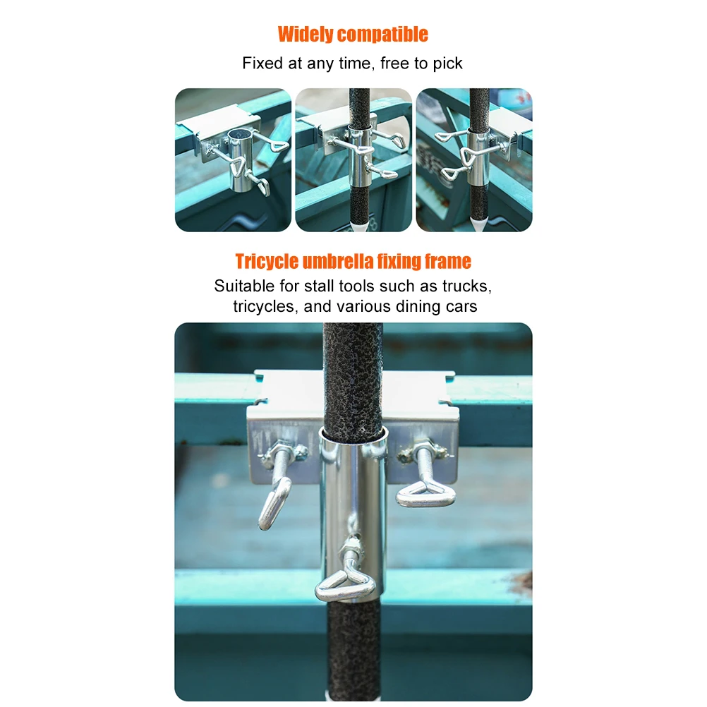 Uchwyt na parasol Uchwyt na parasol Klips mocujący parasol ogrodowy Wspornik Wytrzymały uchwyt na parasol Zacisk