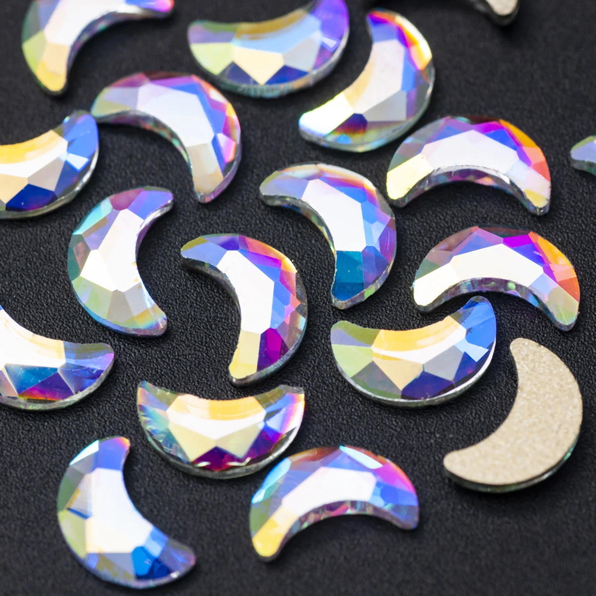 100 Stück A2554 5x8 6X10mm Crystal AB Glitzer-Diamant-Strasssteine, nicht heißklebend, für Nagelkunst, Taschen, Kleidung, DIY-Design, Dekoration – Detail 2