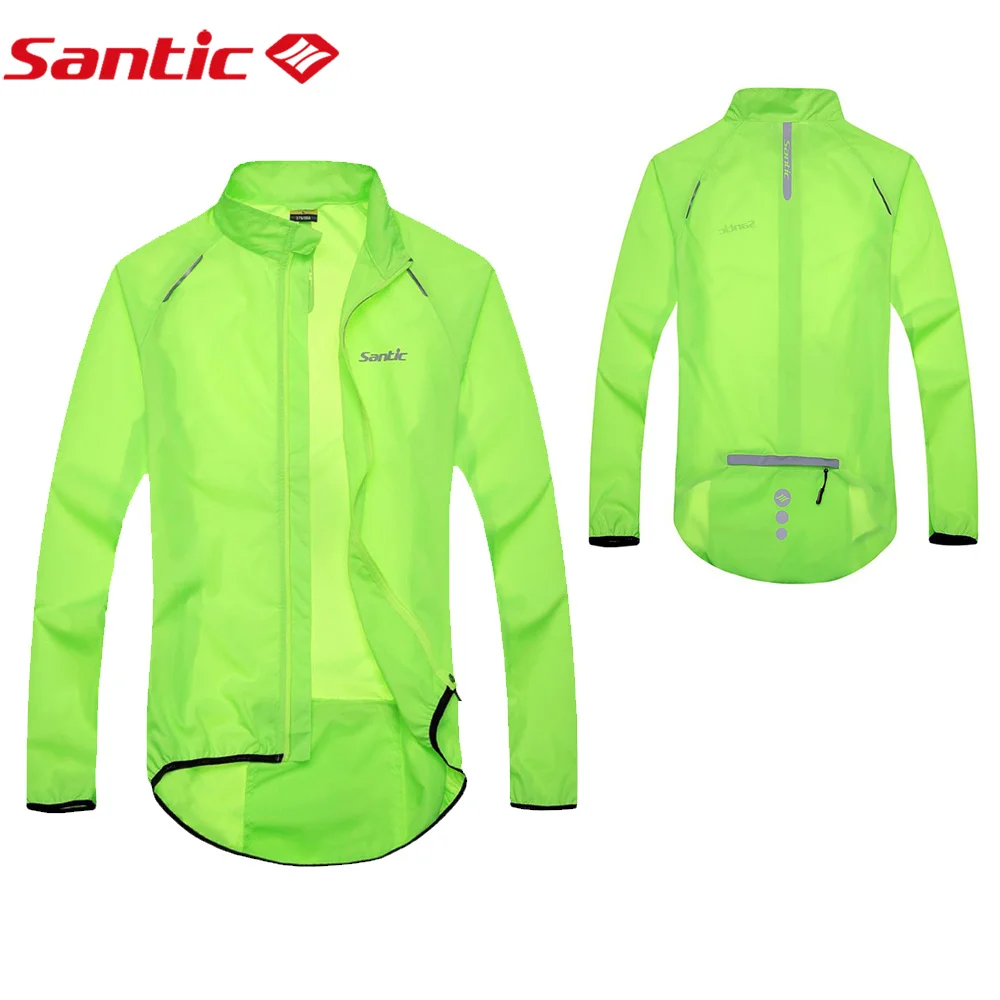 Santic Men Cycling Jackets Windproof  Skin Coat Sun-protective Anti-splashing UPF30+ Raincoat M5C07015V