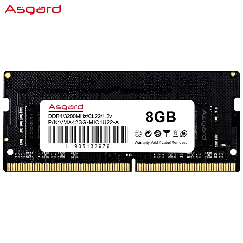 Imagem -02 - Asgard-memória Ram de Alto Desempenho para Laptop Ddr4 8gb 16gb 2666mhz 3200mhz 1.2v Não Ecc Notebook