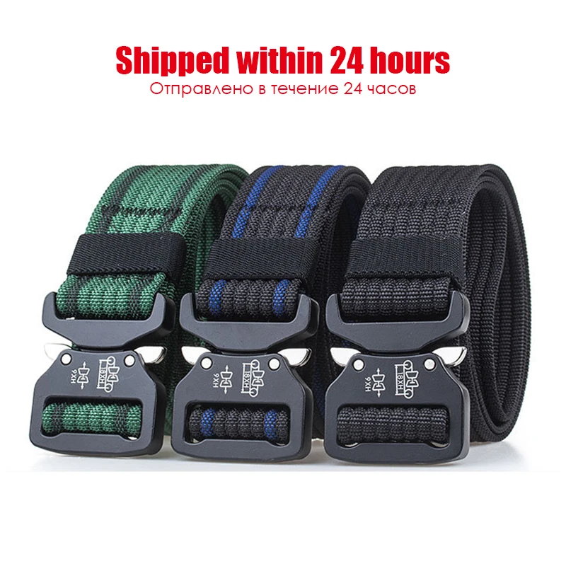 Retro Police Tactical Belt Strong 1200D Real Nylon Military Army Belt Rust-Proof Metal Quick Release Buckle Qutdoor Work Belt