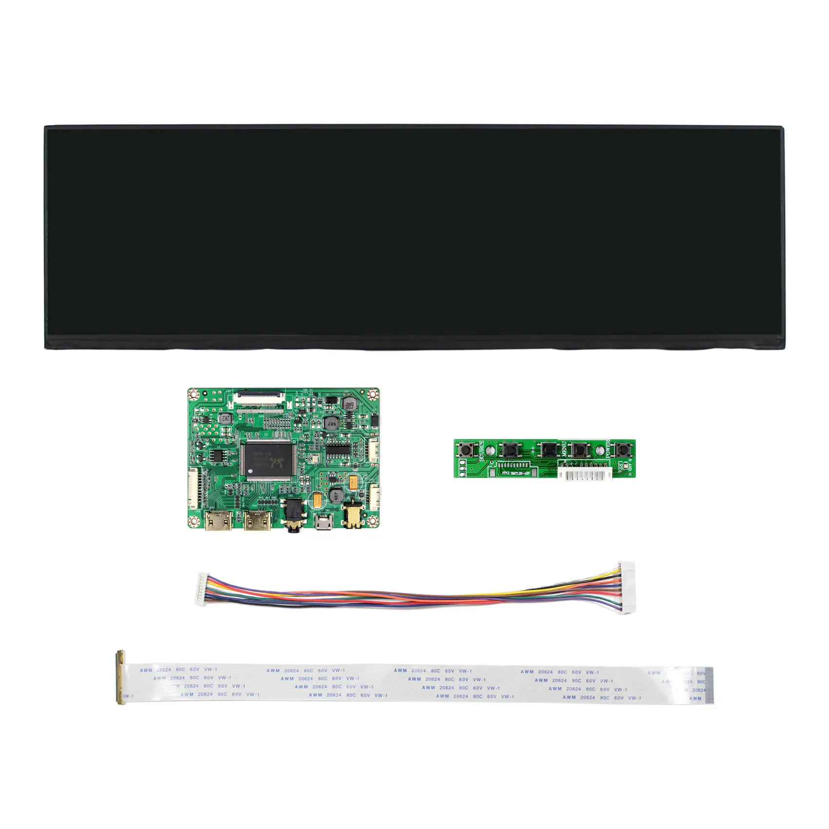 VSDISPLAY 12,6 дюймов Φ X 5 IPS TFT-ЖК-экран NV126B5M-N41 Mini LCD Board для ПК ARGB компьютера чехол вторичный экран