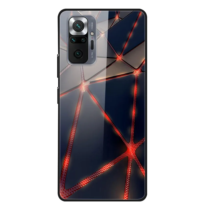 For Redmi Note 10 Pro Case Tempered Glass Fashion Cool Back Cover for Xiaomi Redmi Note 10s Phone Cases Note10 5G Luxury Fundas