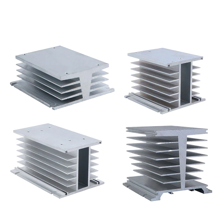Trójfazowy aluminiowy Radiator SSR 60A 80A 100A 150A 200A 300A 400A wysokiej mocy grzejnik DC do AC AC do AC