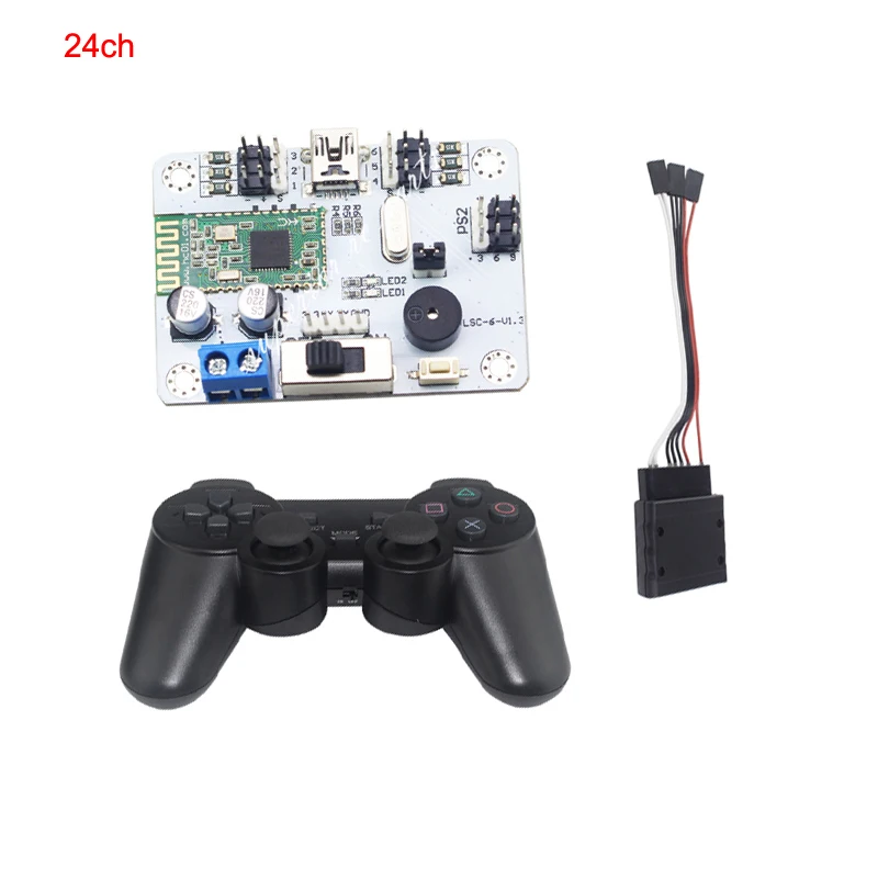 6 24 32 Channel Robot Servo Motor Control Board & PS2 Controller + Receiver for Hexapod manipulator Mechanical Arm Bipedal