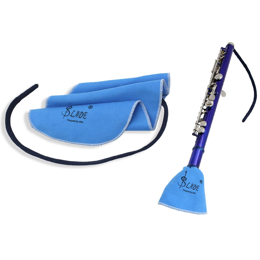 PRO 2 Pieces Pull Through Cleaning/Polishing/Wiping Cloth With Strap for Sax Flute Trumpet Clarinet Cleaning Maintenance