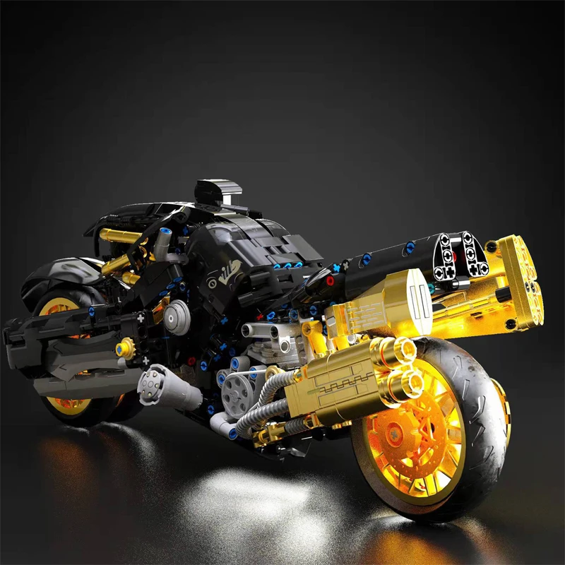 IN STOCK MOC Technical Fenrir Heavy Motorcycle Building Blocks Idea City High Tech Sports Car Bricks Toys for Boys Gift Set