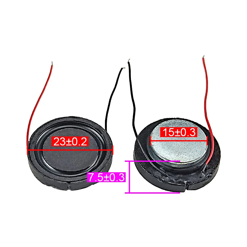 GHXAMP 5Ohm 23mm Mini Audio Speaker 2W Internal Magnetic Loudspeaker Ultra-thin Composite Film For Multimedia Small Audio 2pcs