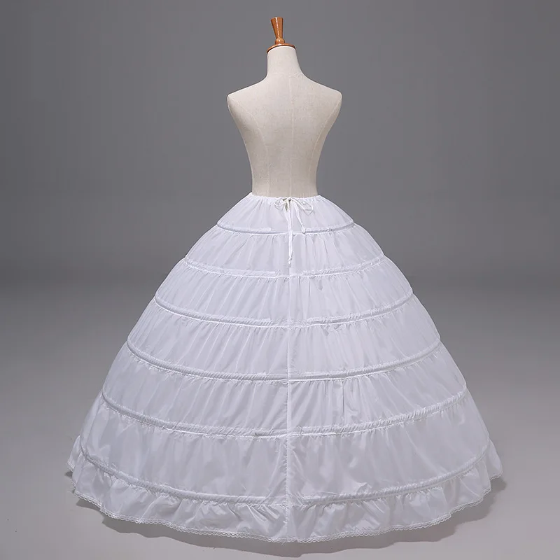 Trắng 6 Treo Tường Petticoat Bầu Áo Cưới Tây Nam Không Crinoline Váy Eo Có Thể Điều Chỉnh 1 Lớp Áo Quần Lót Còn Hàng