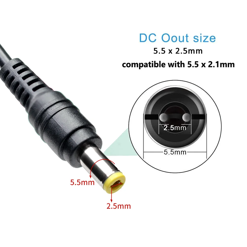 8PCS 34PCS Male To Female DC Power Adapter 5.5X2.1mm Jack Plug Laptop Connector 6.3 6.0 5.5 4.8 4.0 3.5mm 2.5 2.1 1.7 1.35mm