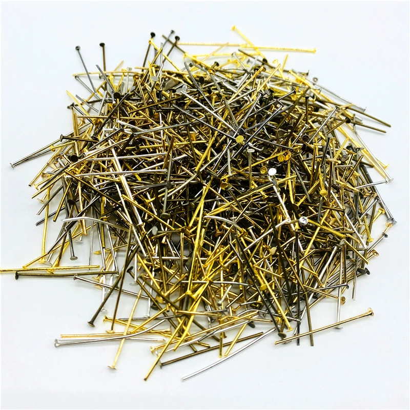 15/20/25/30/35/40/45/50/60mm Flat Head Pins Eye Pins Findings For Diy Jewelry Making Jewelry Accessories Supplies