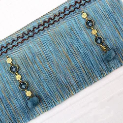 12M/lot 16cm Wide Bead Curtain Trims Long Tassel Fringe DIY Sewing Stage Sofa Cushion Decorative Lace Ribbon Curtain Accessories