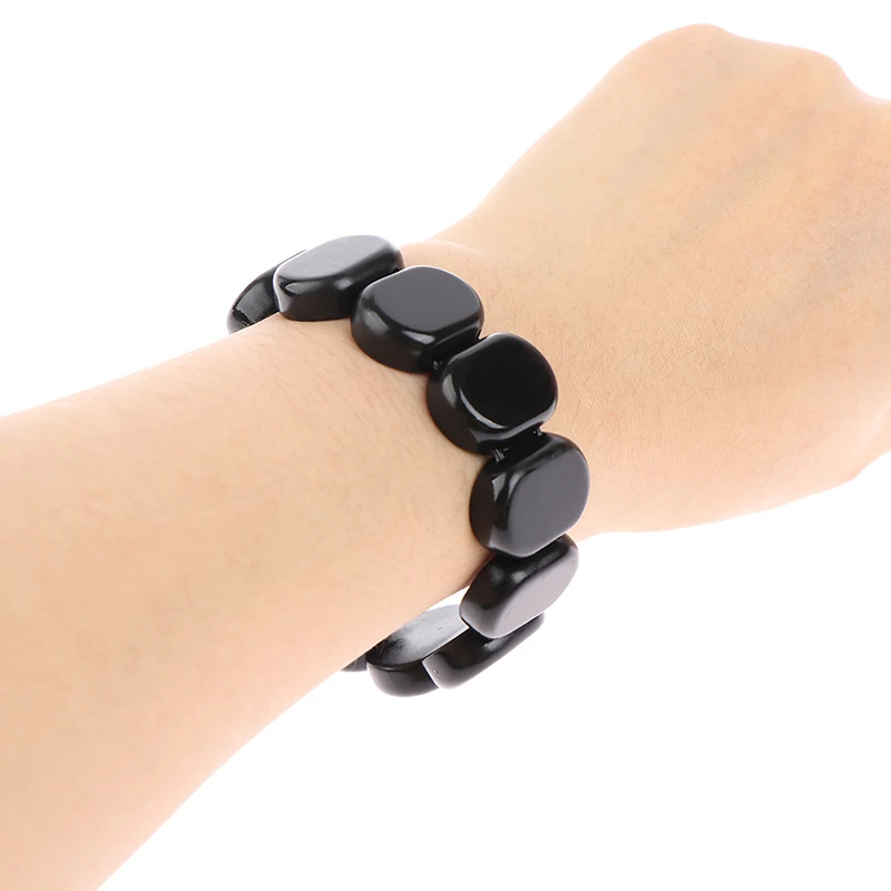 Slimming Natural Bian Stone Bracelet Magic Energy Black Stone Therapy Health Care Bracelet Relieve Pain Stimulate Not Magnetic