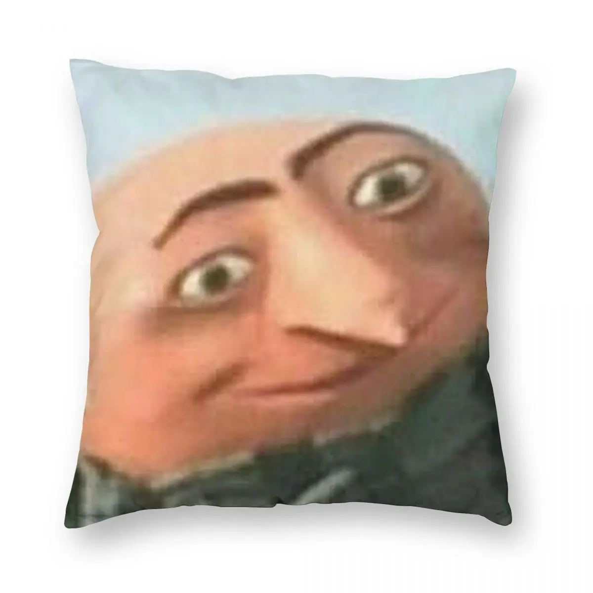 Gru Meme Face Square Pillowcase Polyester Linen Velvet Zip Decor Sofa Cushion Cover