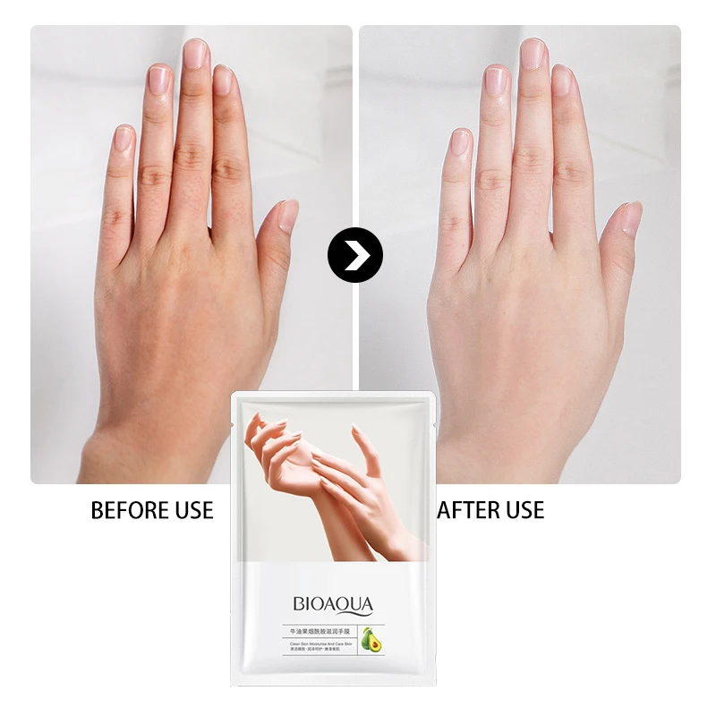 Bioaqua Avocado Niacinamide Hydraterende Hand Masker 35 G/paar Exfoliërende Tender En Glad Voeden Zachte Verzorging Hand Masker