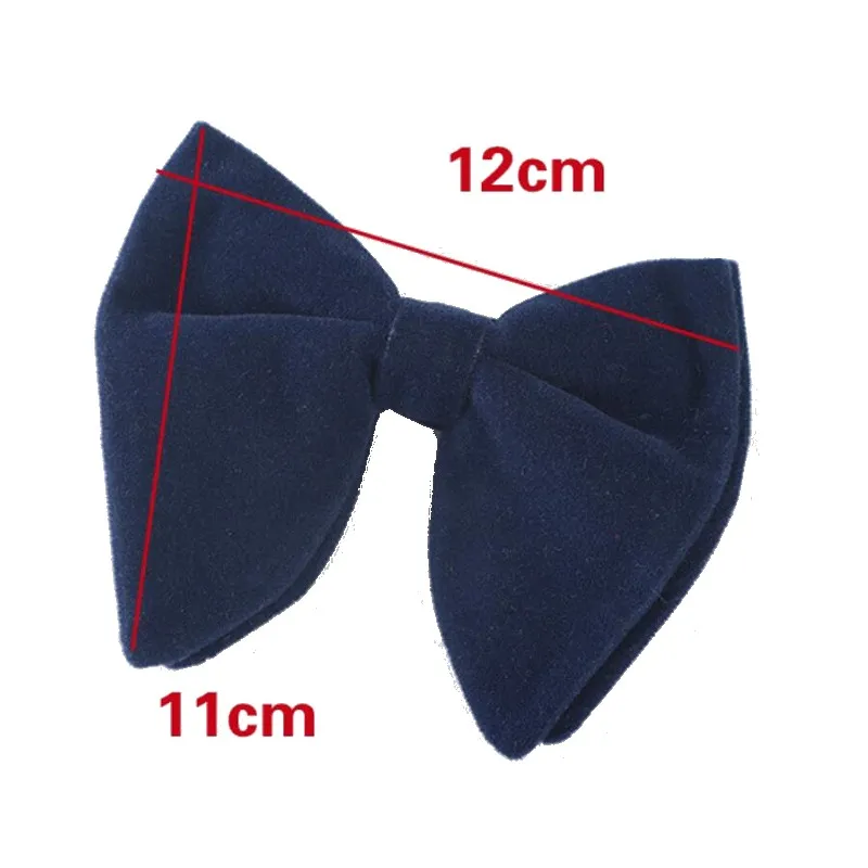 Men's bow tie big Best Men's Solid Plush butterfly  Pointed Horn Black Bowknot Dress Neckwear Wedding Party clothing-accessories