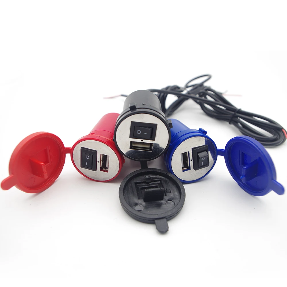 Chargeur USB étanche 12V pour moto et motocross, pour cb650r yamaha yzf r125 honda cb125r bmw s1000rr kawasaki 250r