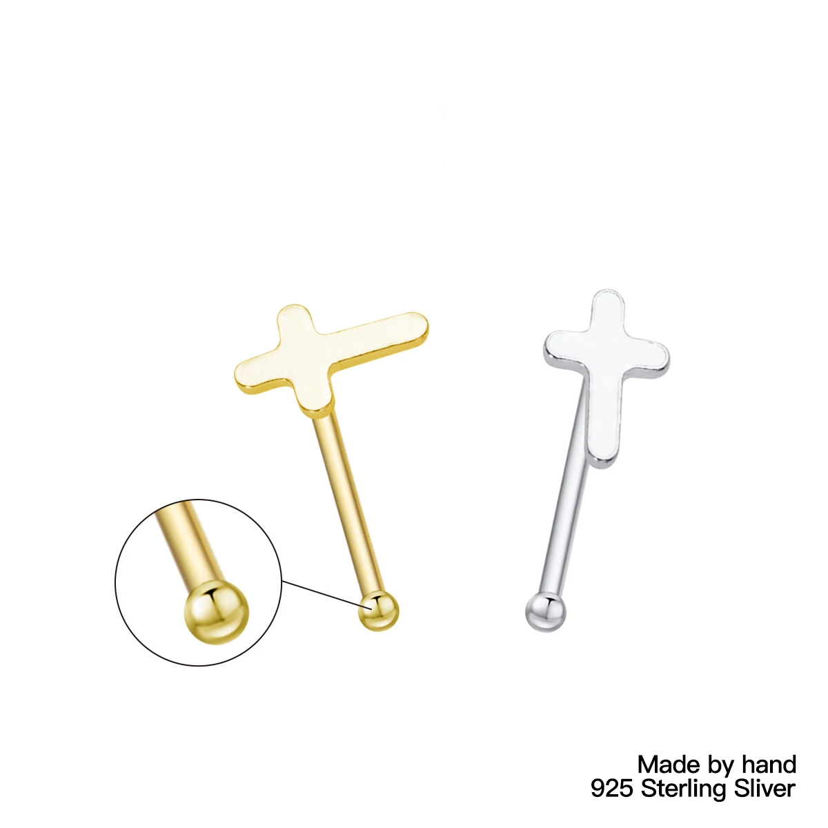 36Pcs/Set Plain Cross Shape Nose Ring Nose Piercing Helix Piercing Indian Body Jewelry Piercing Nariz Joyería Del Cuerpo