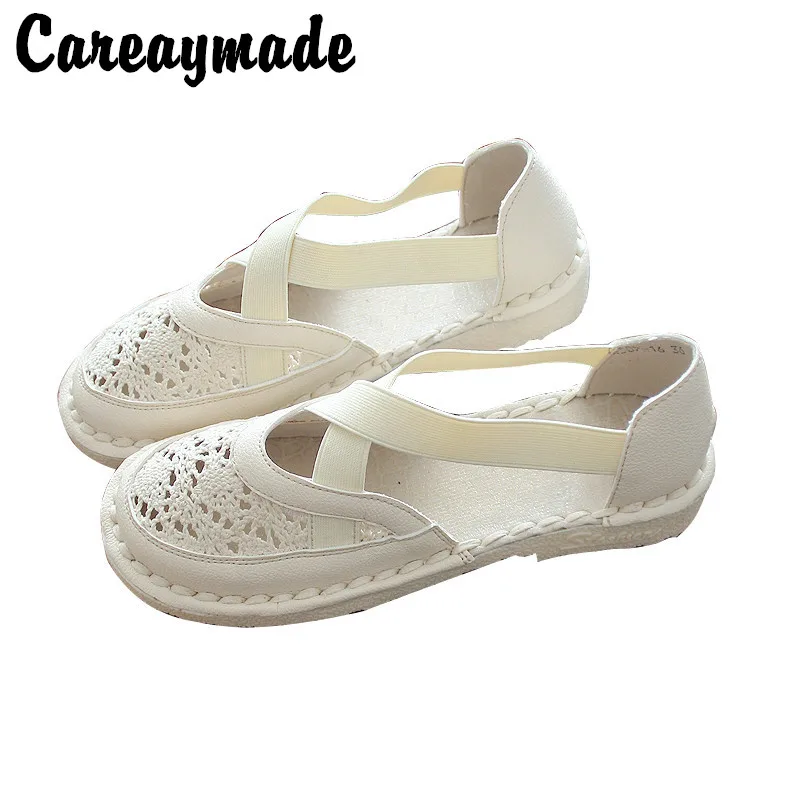 Careaymade-Artistic retro summer comfortable casual fisherman's shoes hollow flat shoes cross elastic mouth women's sandals