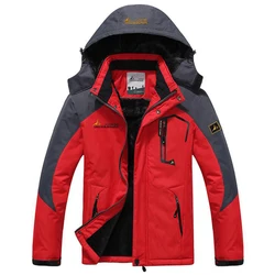 Mannen Winter Jassen Parka Mannen Windscherm Fluwelen Dikke Warme Winddicht Bontjassen Mannelijke Outdoor Waterdicht Hooded Anorak Jassen