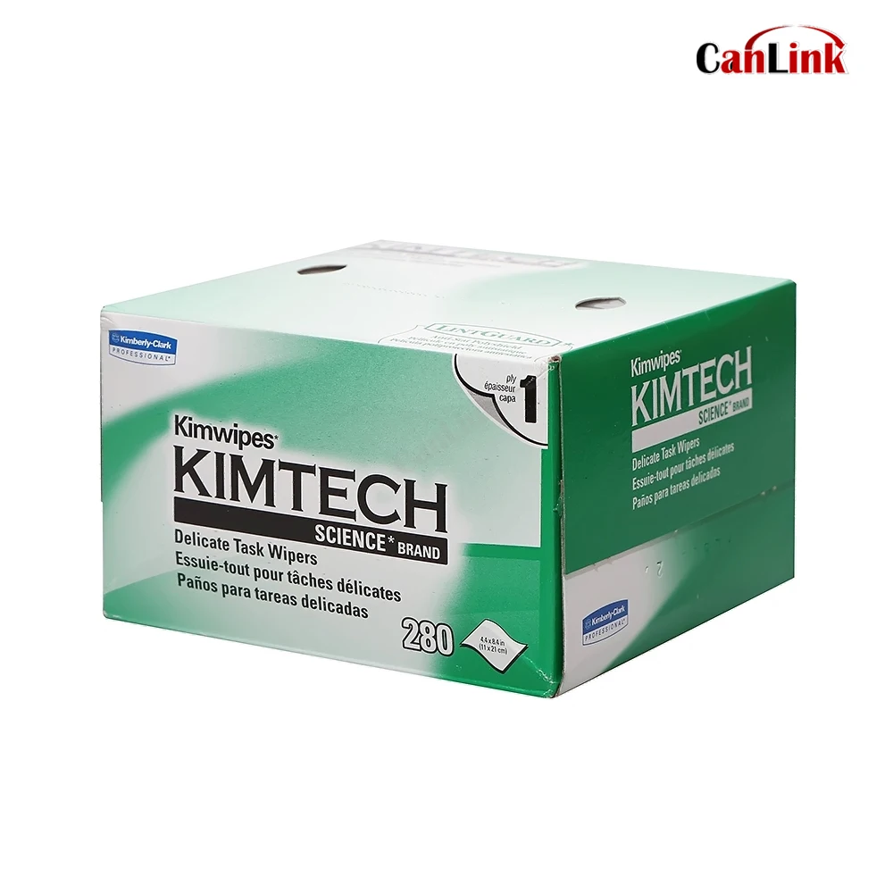 Original 210 X 110mm Kimtech Kimwipes Fiber Optic Cleaning Wipes Box Of 280 For Optic Fiber Cleaner Free Shipping