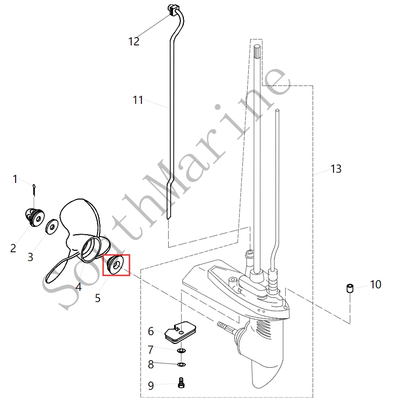 Boat Motor 68D-G5987-00 Spacer  for Yamaha F4 F5 outboard motor 4-stroke