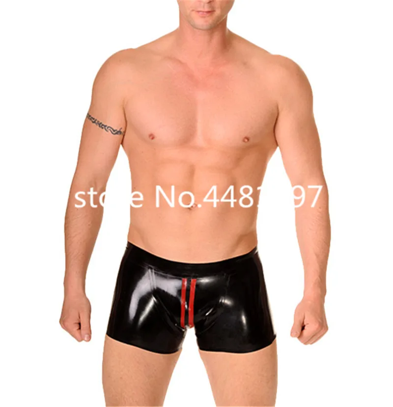 Boxer en Latex fait à la main pour homme, sous-vêtement en caoutchouc avec fermeture éclair à l'avant, taille personnalisée