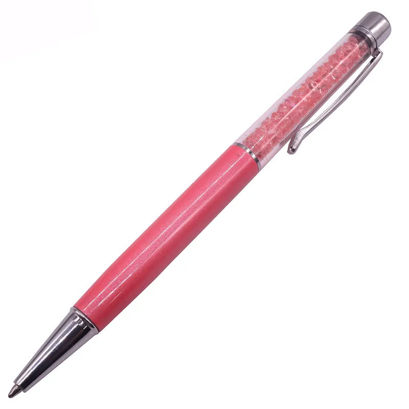 10 Stuks Creatieve Kristallen Pen Diamant Balpen Briefpapier Balpen Stylus Stylus 0.7Mm Blauwe Navulling