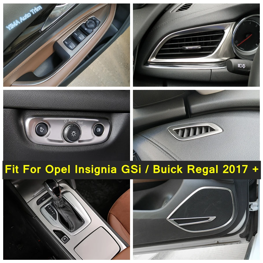 

Head Light Lamp Switch Button / AC Vent Decor Cover Trim For Opel Insignia GSi / Buick Regal 2017 - 2023 Silver Auto Accessories